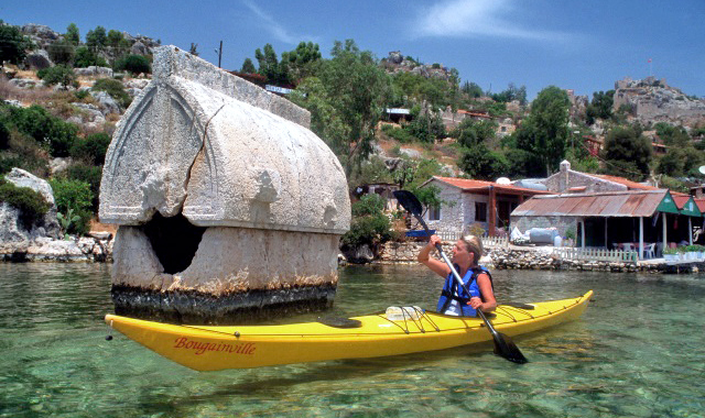 Kayaking is one of the favorite things to do for all ages whilst on a gulet yacht cruise