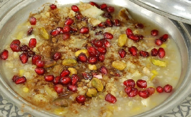 Asure or Noah’s Pudding, a vegan dessert with dried fruits, grains and nuts