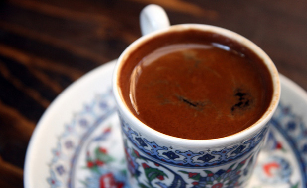 Turkish coffee drunk with no, medium or lots of sugar